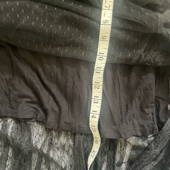 Free People Womens Black Dotted Eden soft Tulle layered Skirt Size L - Picture 9 of 11